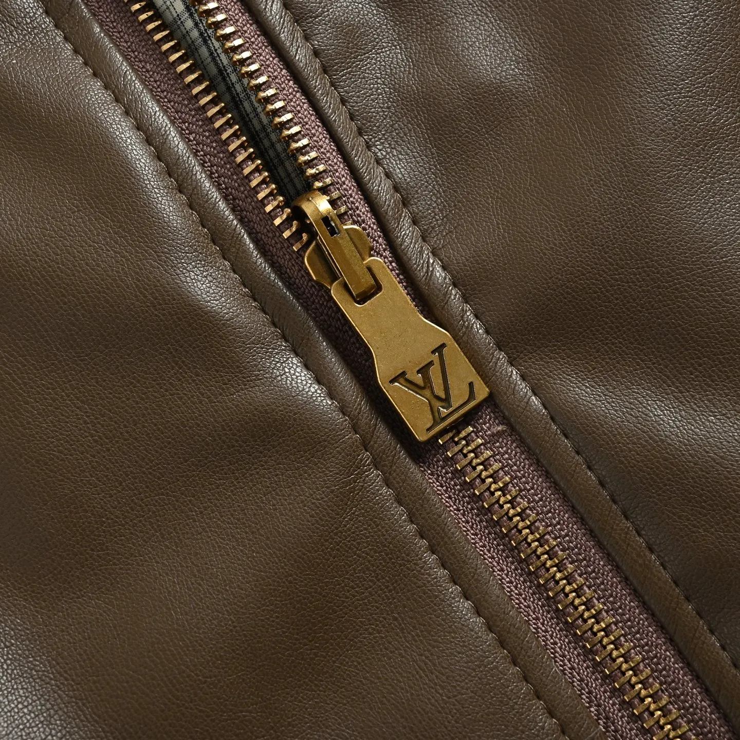 Louis Vuitton/Louis Vuitton checked leather double-sided vest
